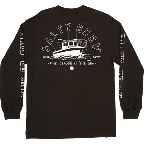 Salty Crew Outboard Standard L/S Black T-Shirt